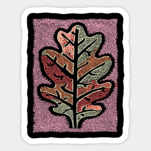 Pastel Oak Leaf | Ethereal Botanical Art Sticker